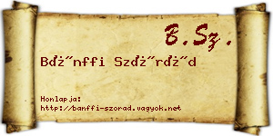 Bánffi Szórád névjegykártya